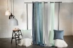 CURTAIN FANCY LINEN 140X260 WITH EYELETS & GIFT 2 PILLOW CASES 45Χ45